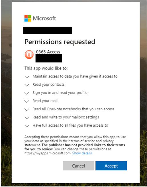 Permissions Requested